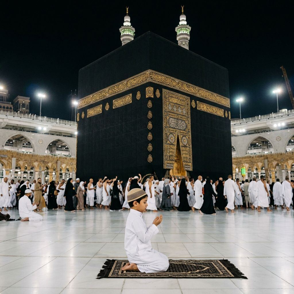 Kaaba illuminated at night during Ramadan - Economy Ramadan Umrah Package 2026